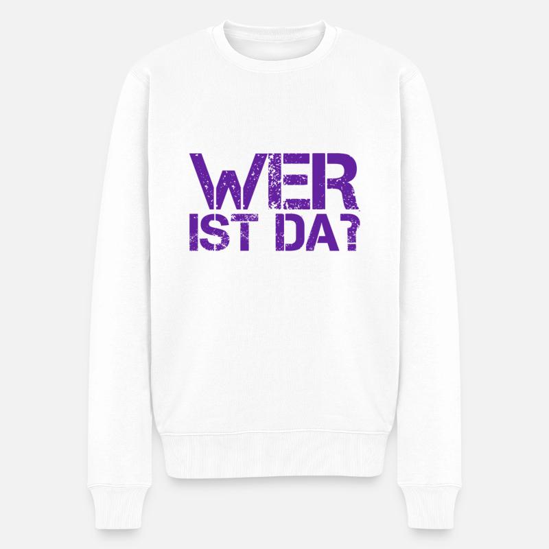 ich habe etwas gehört - Männer Premium Bio Pullover - Weiß