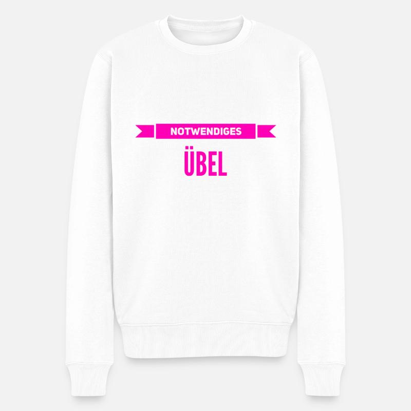 es ist notwendig - Männer Premium Bio Pullover - Weiß