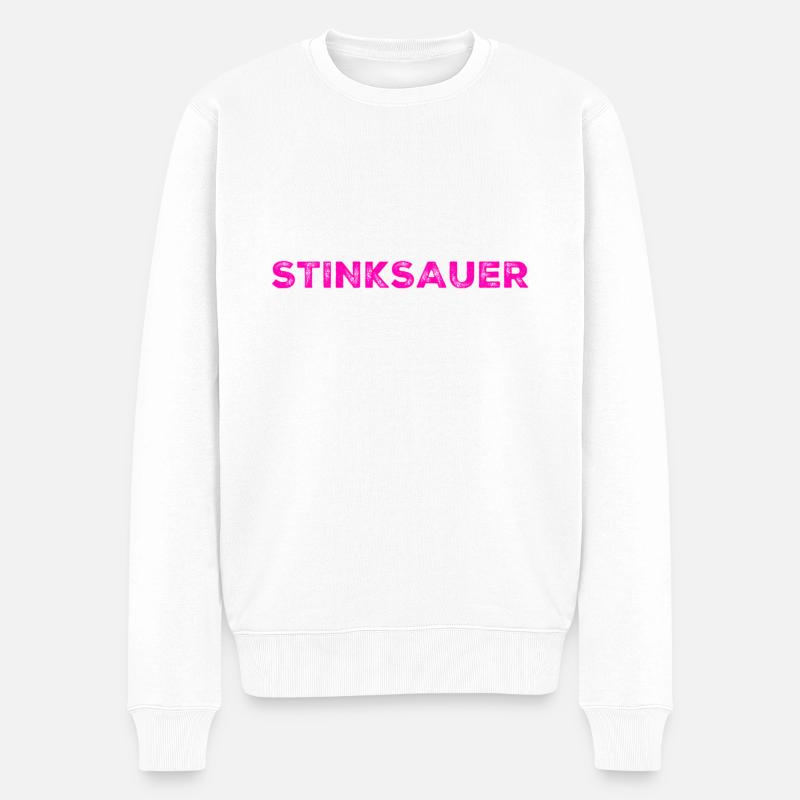 ich bin richtig wütend - Männer Premium Bio Pullover - Weiß