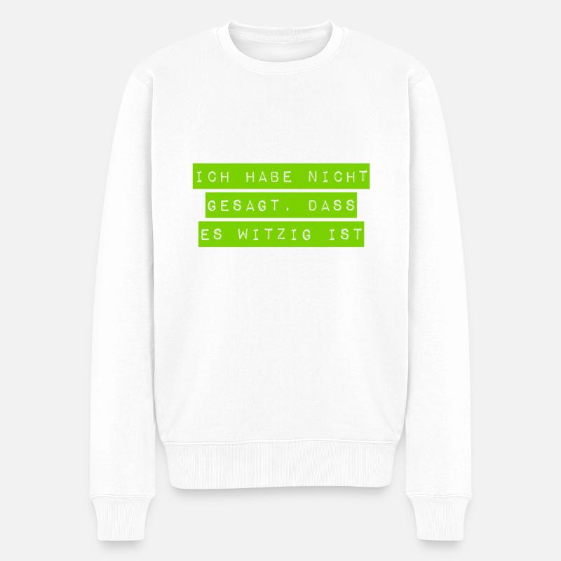 nicht komsich - Männer Premium Bio Pullover - Weiß