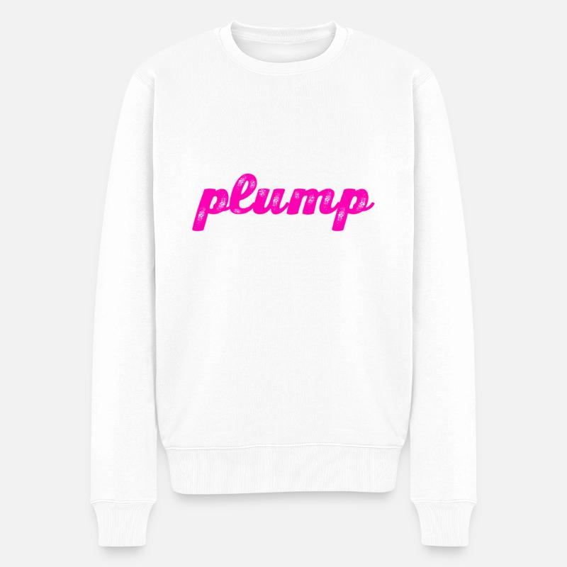 plump - Männer Premium Bio Pullover - Weiß