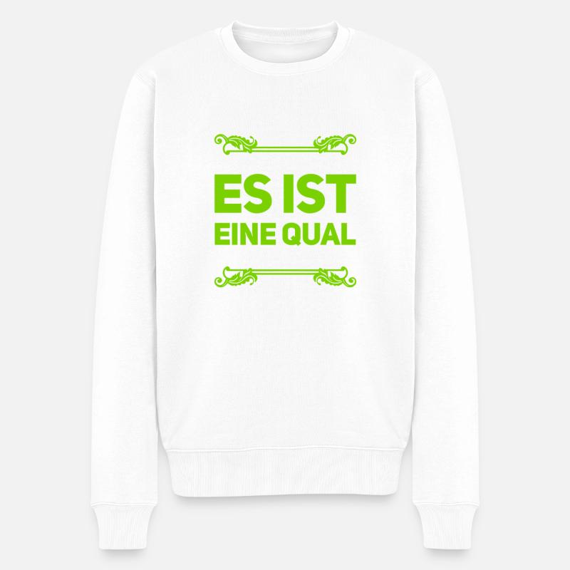 wie mühselig - Männer Premium Bio Pullover - Weiß