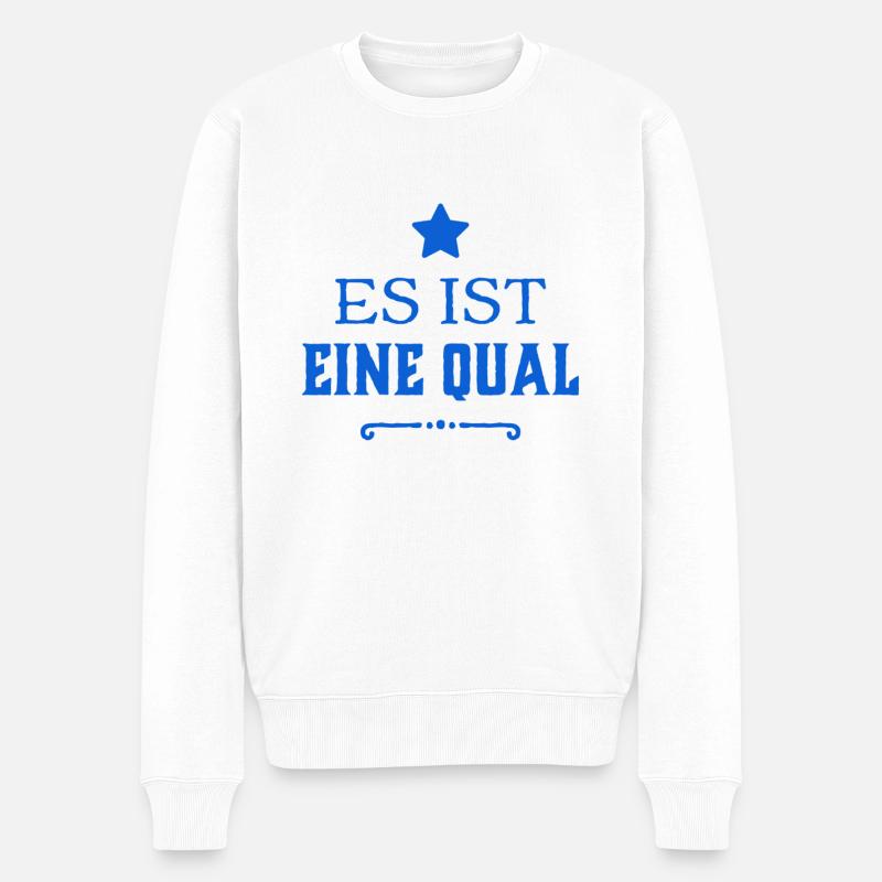 was für eine Mühe - Männer Premium Bio Pullover - Weiß
