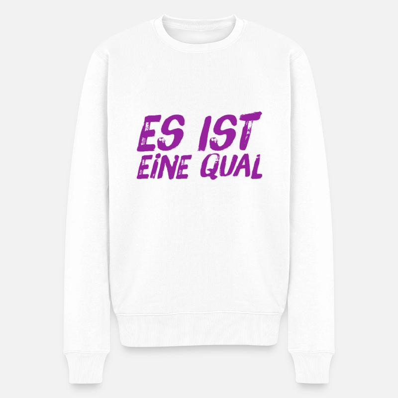 was für eine Mühe - Männer Premium Bio Pullover - Weiß