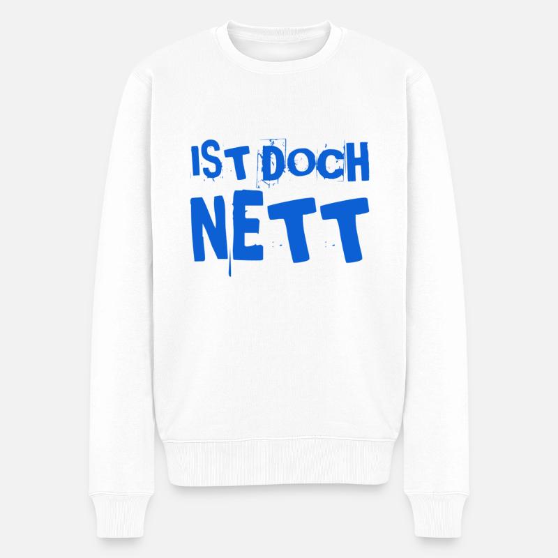 ich finde es gut - Männer Premium Bio Pullover - Weiß