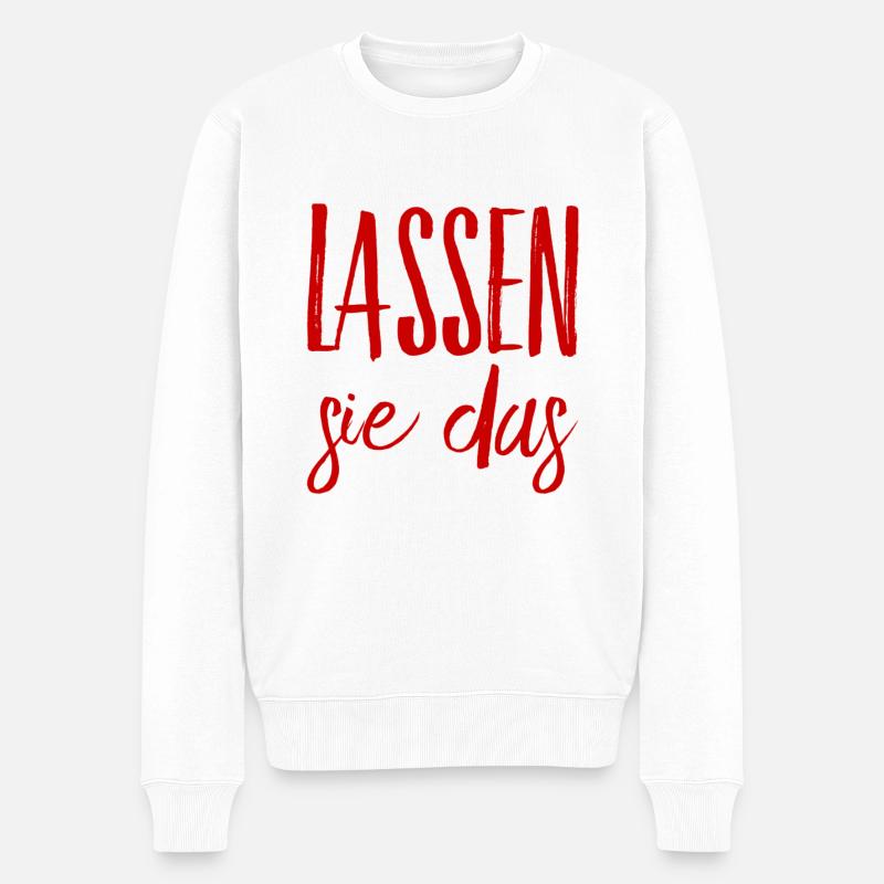 stoppen sie das - Männer Premium Bio Pullover - Weiß