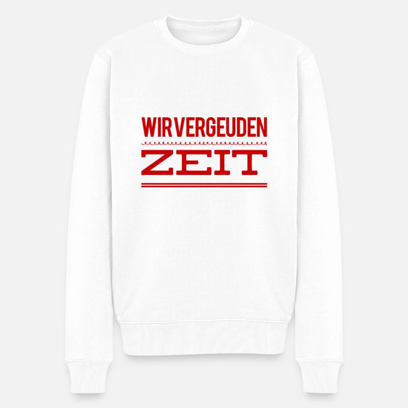 Zeitvergeudung - Männer Premium Bio Pullover - Weiß