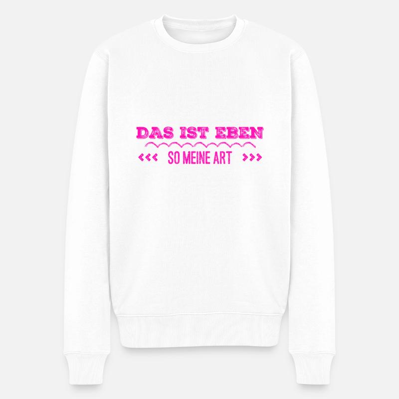 das bin ich - Männer Premium Bio Pullover - Weiß