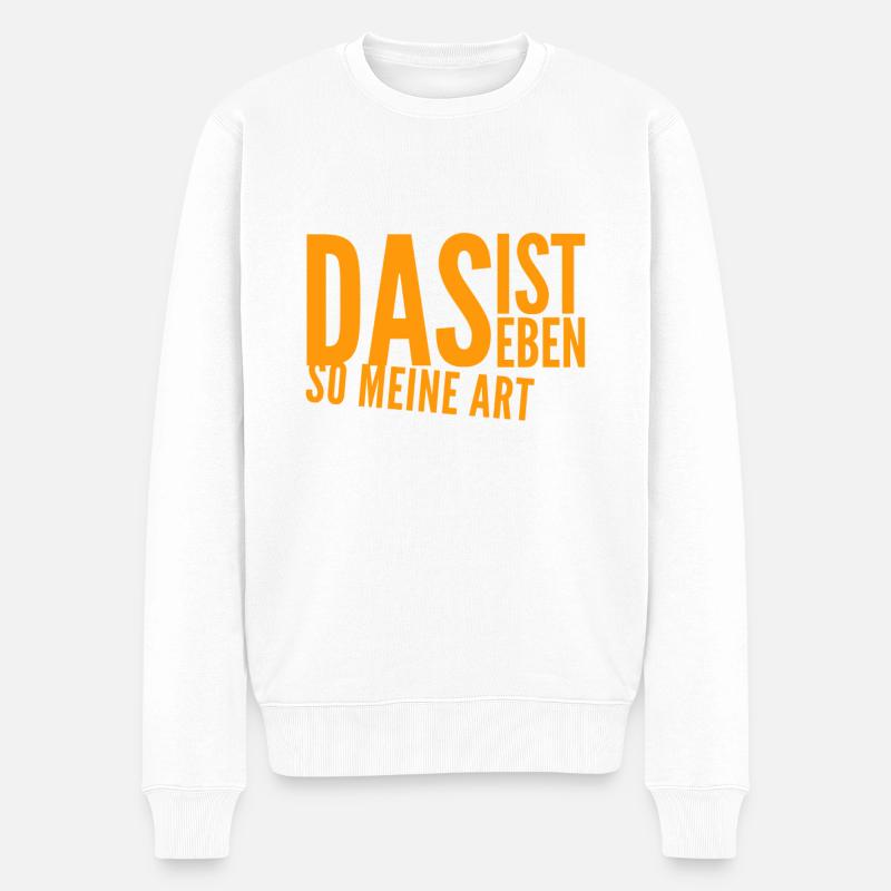 so wie ich bin - Männer Premium Bio Pullover - Weiß