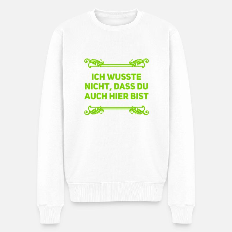 Wiedersehen - Männer Premium Bio Pullover - Weiß