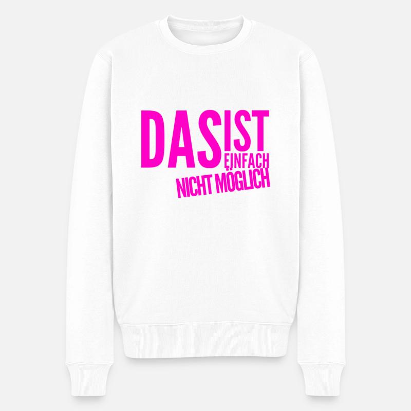 ich wunder mich - Männer Premium Bio Pullover - Weiß