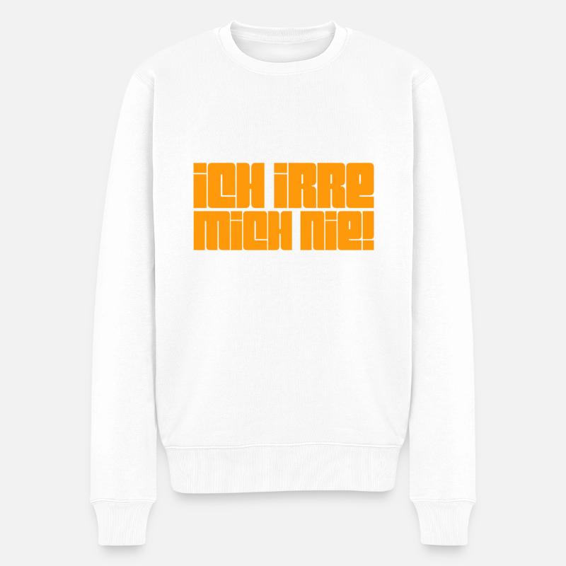ich bin perfekt - Männer Premium Bio Pullover - Weiß