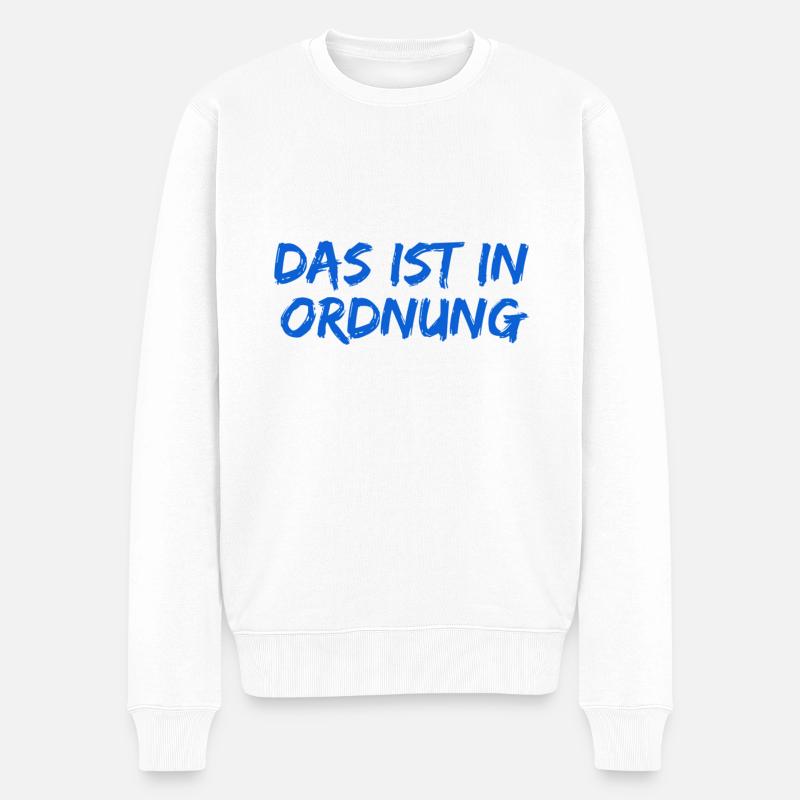 das ist kein Problem - Männer Premium Bio Pullover - Weiß