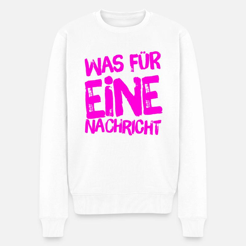 schlechte Nachrichten? - Männer Premium Bio Pullover - Weiß