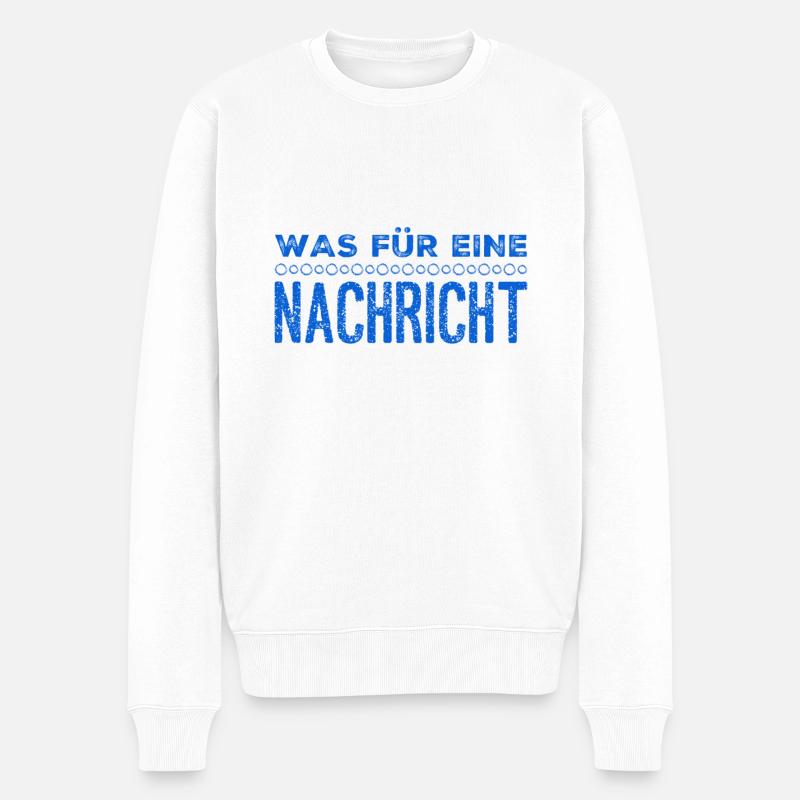 das kam unerwartet - Männer Premium Bio Pullover - Weiß