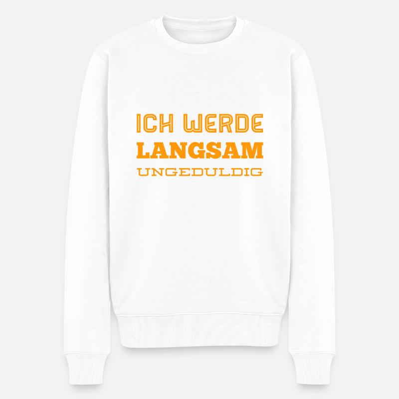 Unruhe - Männer Premium Bio Pullover - Weiß