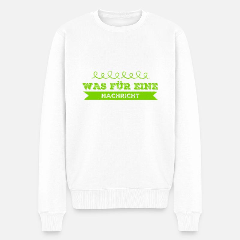 good news - Männer Premium Bio Pullover - Weiß