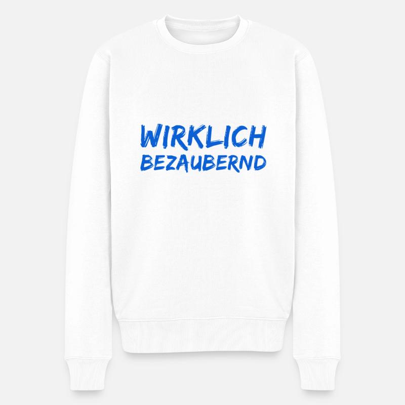 ich bin bezaubernd - Männer Premium Bio Pullover - Weiß