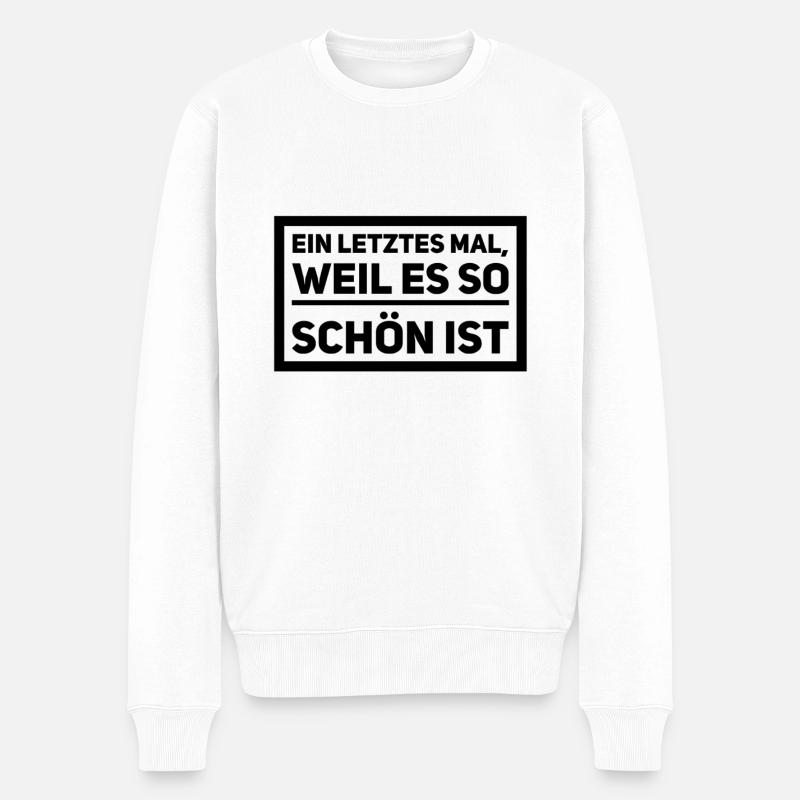 es war sehr schön - Männer Premium Bio Pullover - Weiß