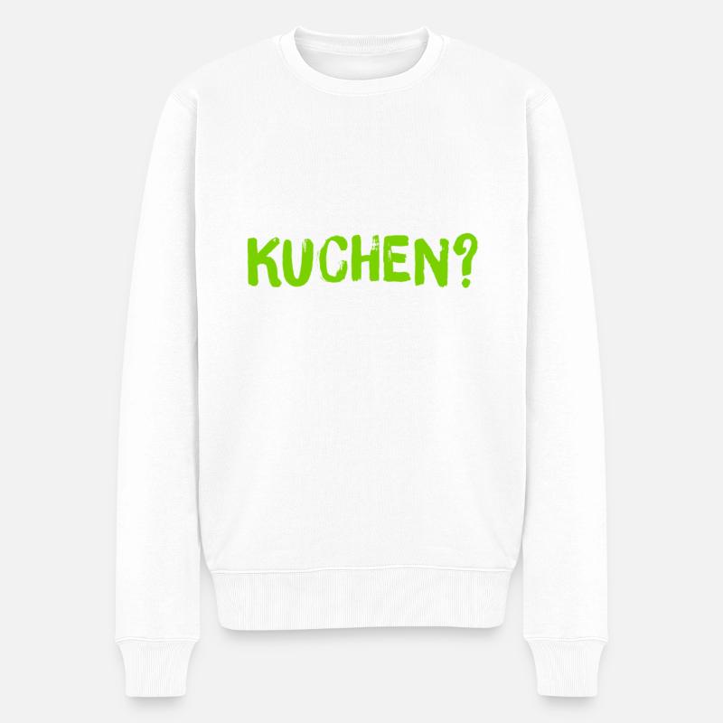 möchten Sie Kuchen? - Männer Premium Bio Pullover - Weiß