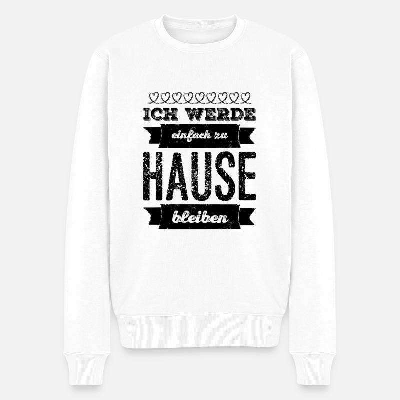 Partys sind out - Männer Premium Bio Pullover - Weiß