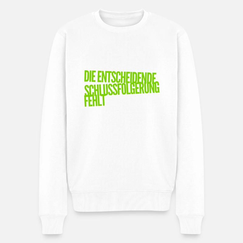nicht vollständig - Männer Premium Bio Pullover - Weiß