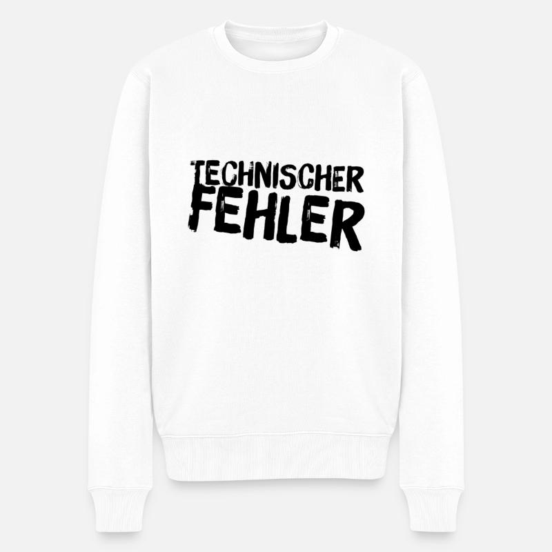 technischer Fehler - Männer Premium Bio Pullover - Weiß