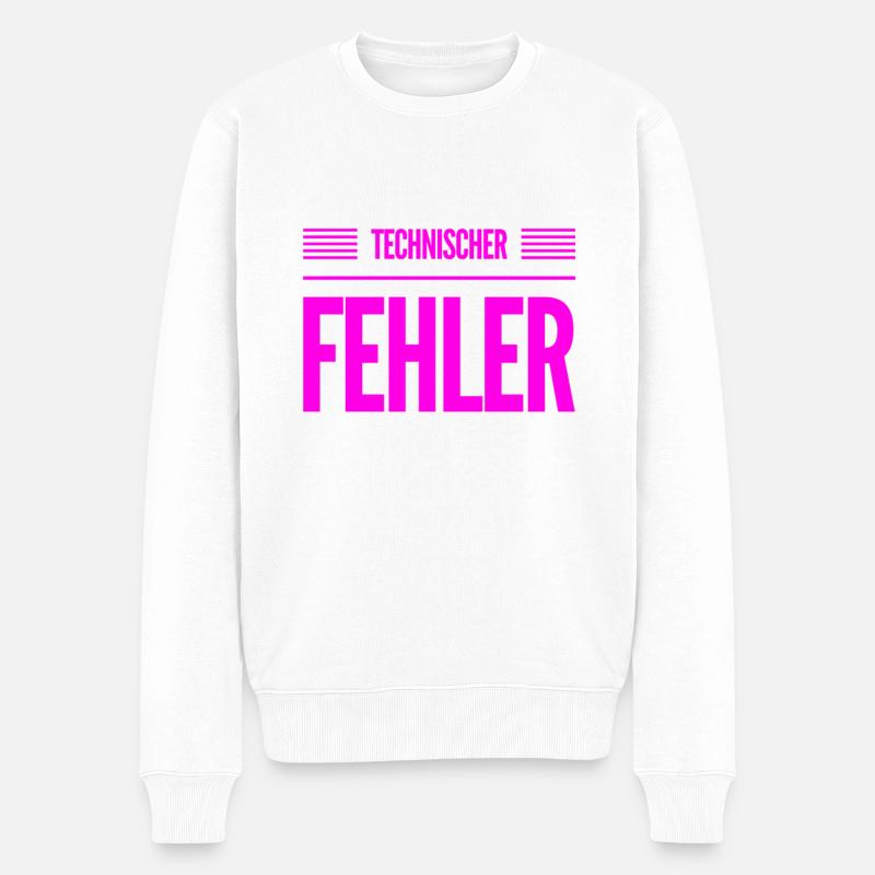 hier ist was kaputt - Männer Premium Bio Pullover - Weiß