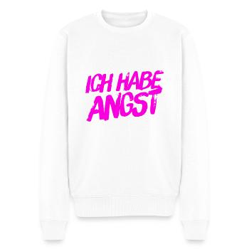 ich spüre Angst - Männer Premium Bio Pullover - Weiß - Vorne - Thijin (182cm)