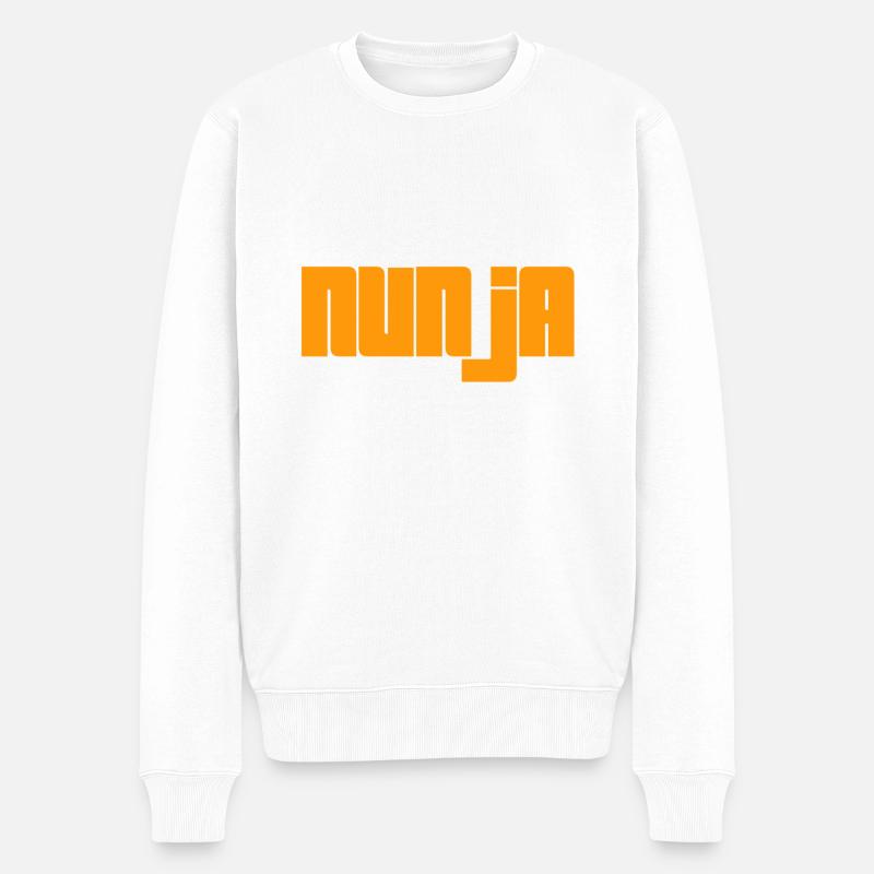 ich bin unsicher - Männer Premium Bio Pullover - Weiß