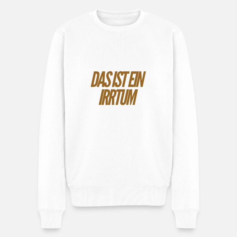 Denkfehler - Männer Premium Bio Pullover - Weiß