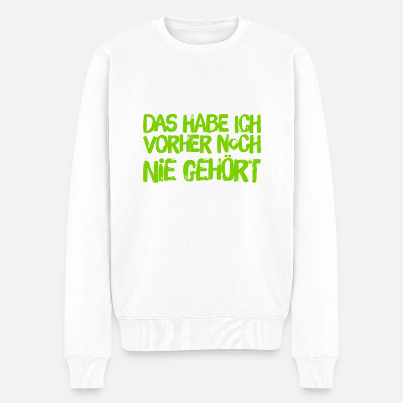 das ist mir neu - Männer Premium Bio Pullover - Weiß