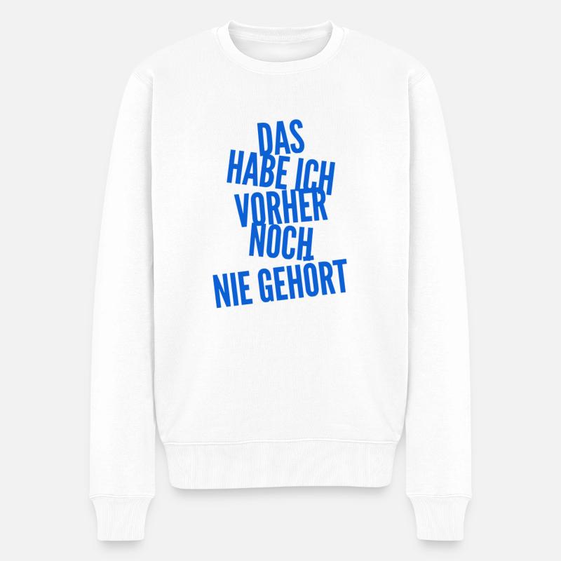 wer kennt das denn? - Männer Premium Bio Pullover - Weiß
