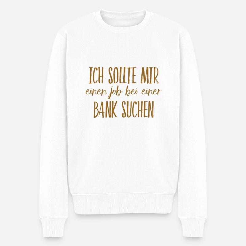 Finanzwelt - Männer Premium Bio Pullover - Weiß