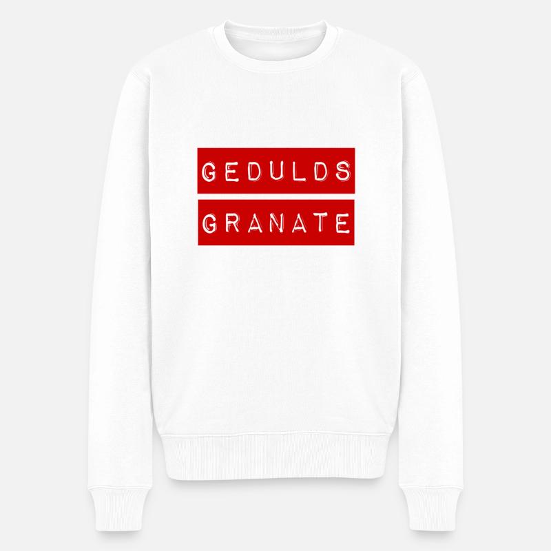 ich habe Geduld - Männer Premium Bio Pullover - Weiß