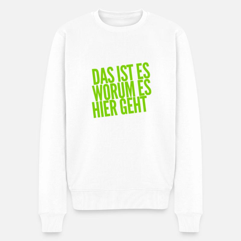 das ist der Grund - Männer Premium Bio Pullover - Weiß