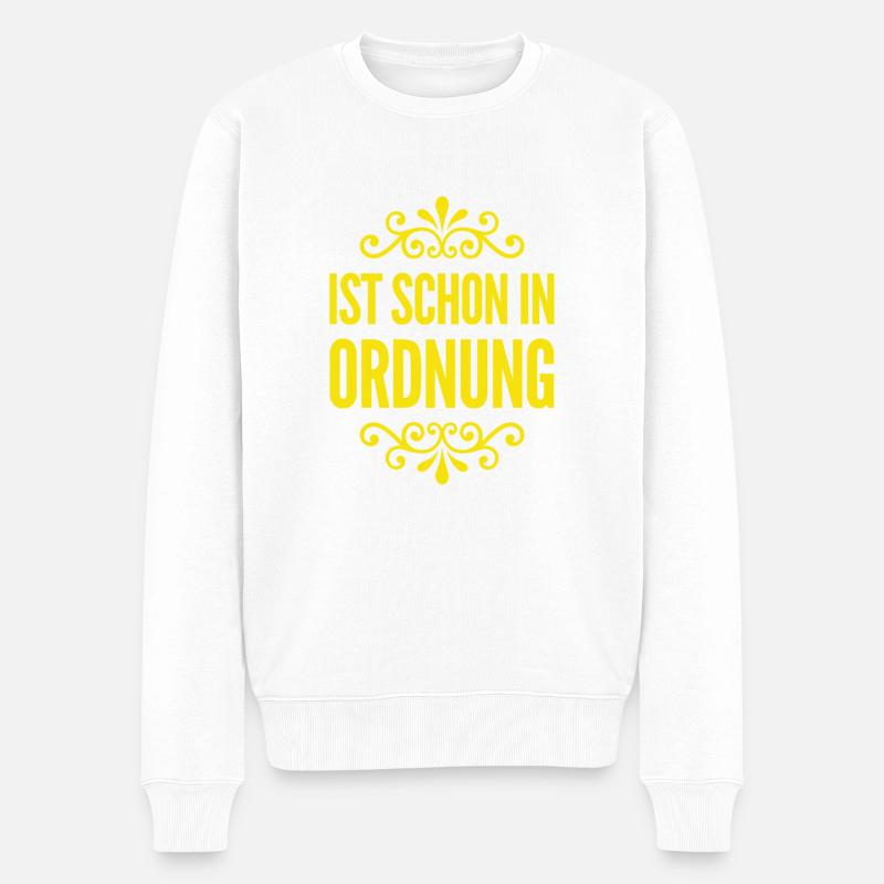 alles in Ordnung - Männer Premium Bio Pullover - Weiß