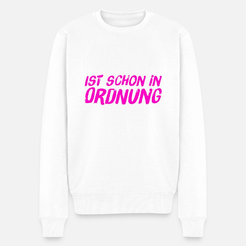 alles ok - Männer Premium Bio Pullover - Weiß