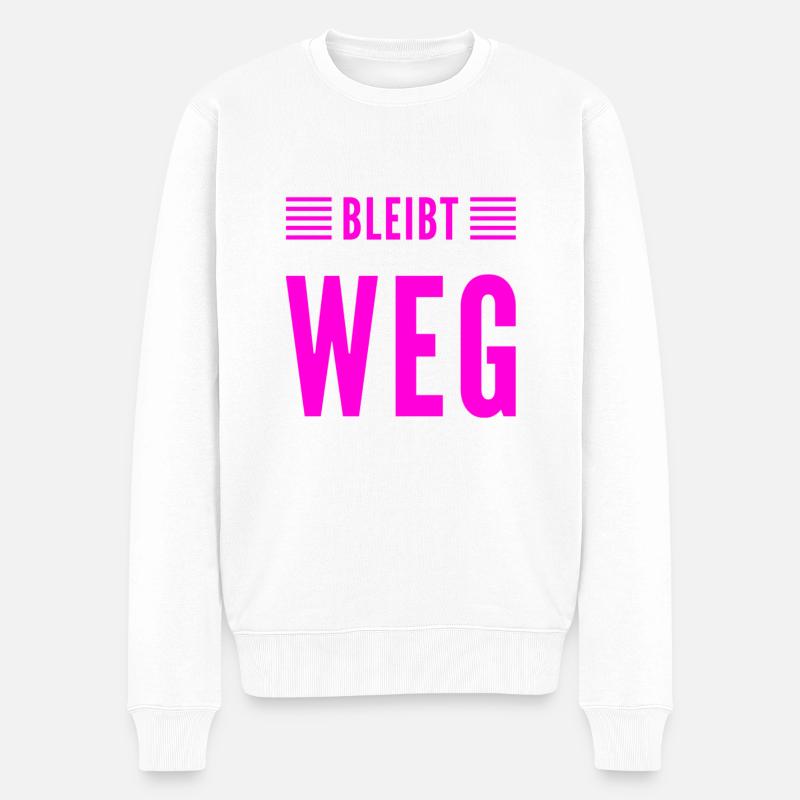 kommt bitte nicht näher - Männer Premium Bio Pullover - Weiß