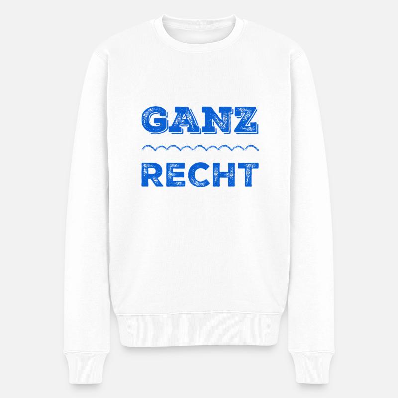 ich stimme zu - Männer Premium Bio Pullover - Weiß