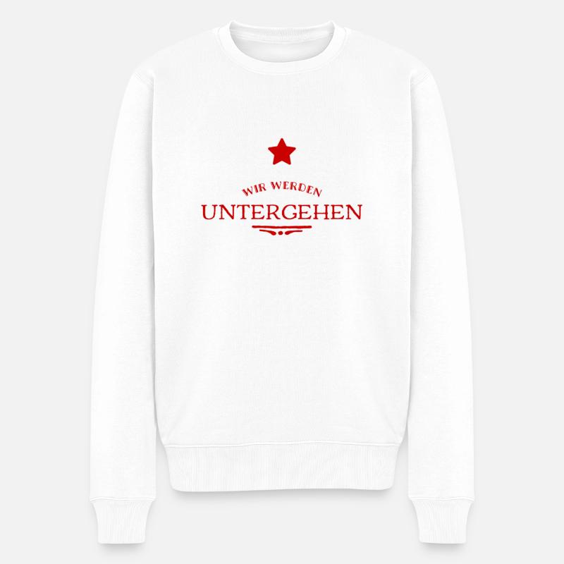 der Untergang wird kommen - Männer Premium Bio Pullover - Weiß