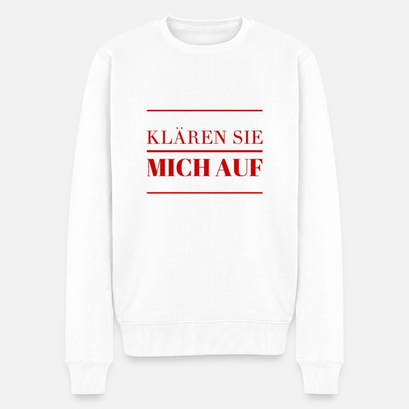 Aufklärung - Männer Premium Bio Pullover - Weiß