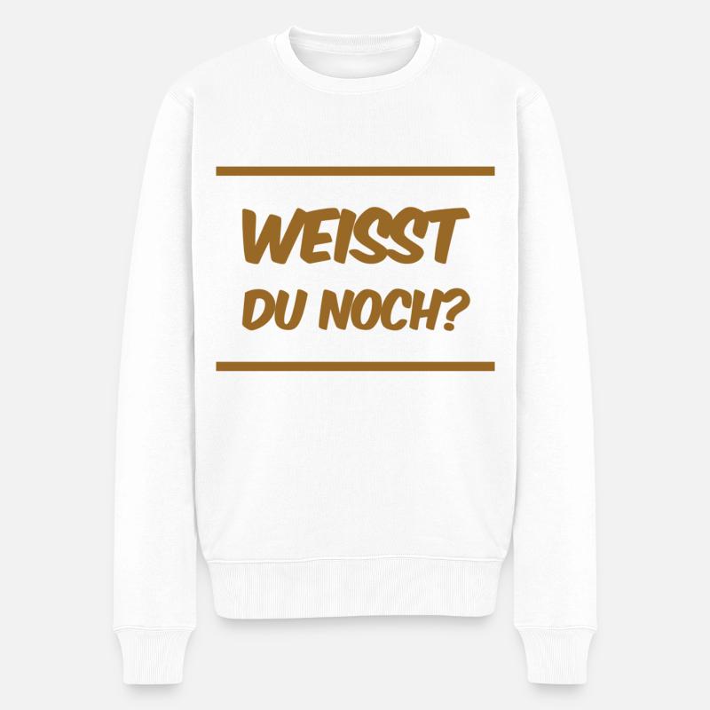erinnerst du dich daran? - Männer Premium Bio Pullover - Weiß