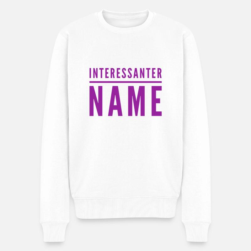 interessanter Name - Männer Premium Bio Pullover - Weiß