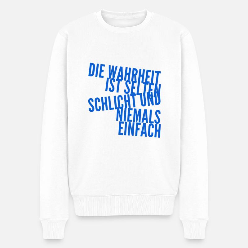 die Wahrheit ist komplex - Männer Premium Bio Pullover - Weiß