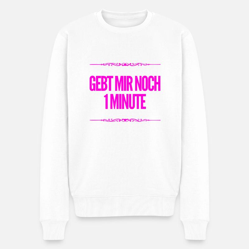 noch etwas länger - Männer Premium Bio Pullover - Weiß