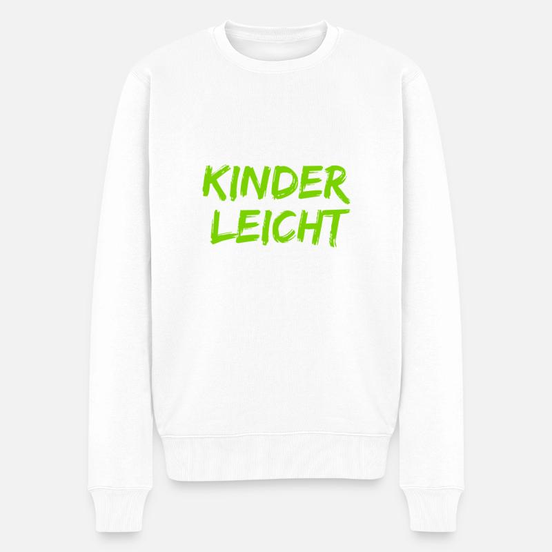 sowas von leicht - Männer Premium Bio Pullover - Weiß