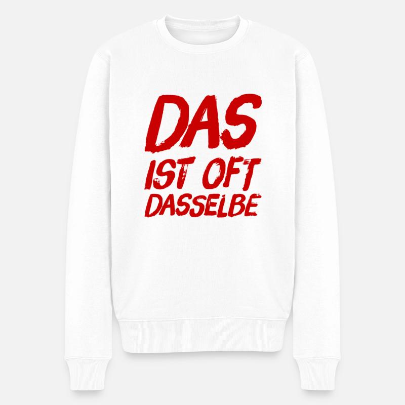 Verwechslungsgefahr - Männer Premium Bio Pullover - Weiß