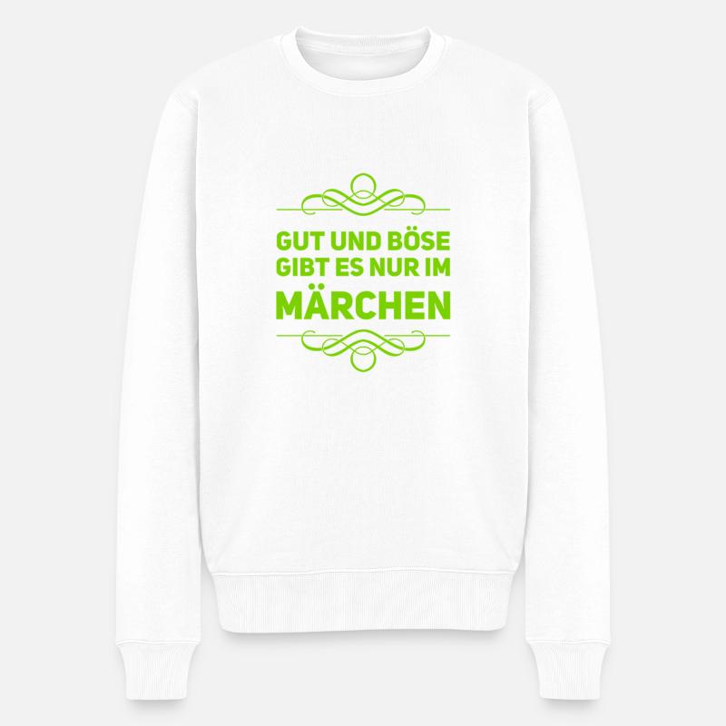 ich bin Realist - Männer Premium Bio Pullover - Weiß