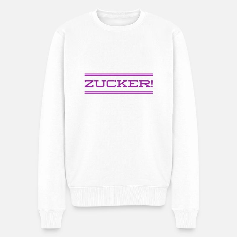 Zucker - Männer Premium Bio Pullover - Weiß
